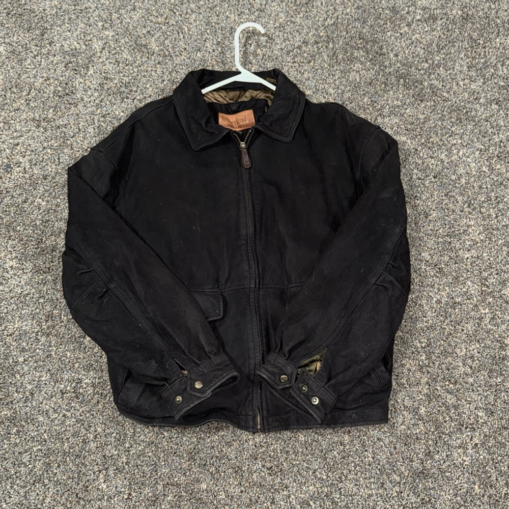 Vintage Timberland Leather Bomber Jacket